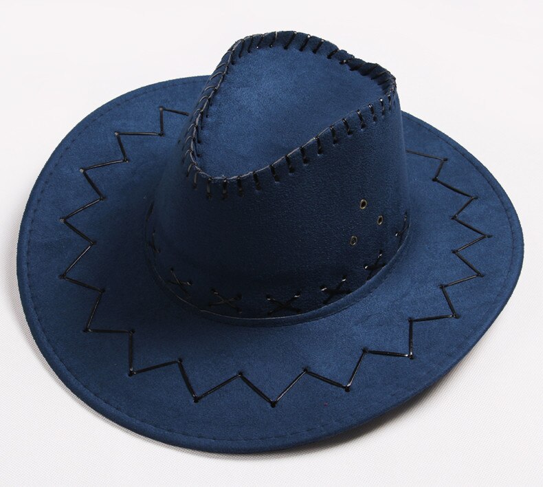 Wide Brim Faux Leather cowboy hats men women western Hollywood Style Party Costume travel cowboy hat AW7587: 12