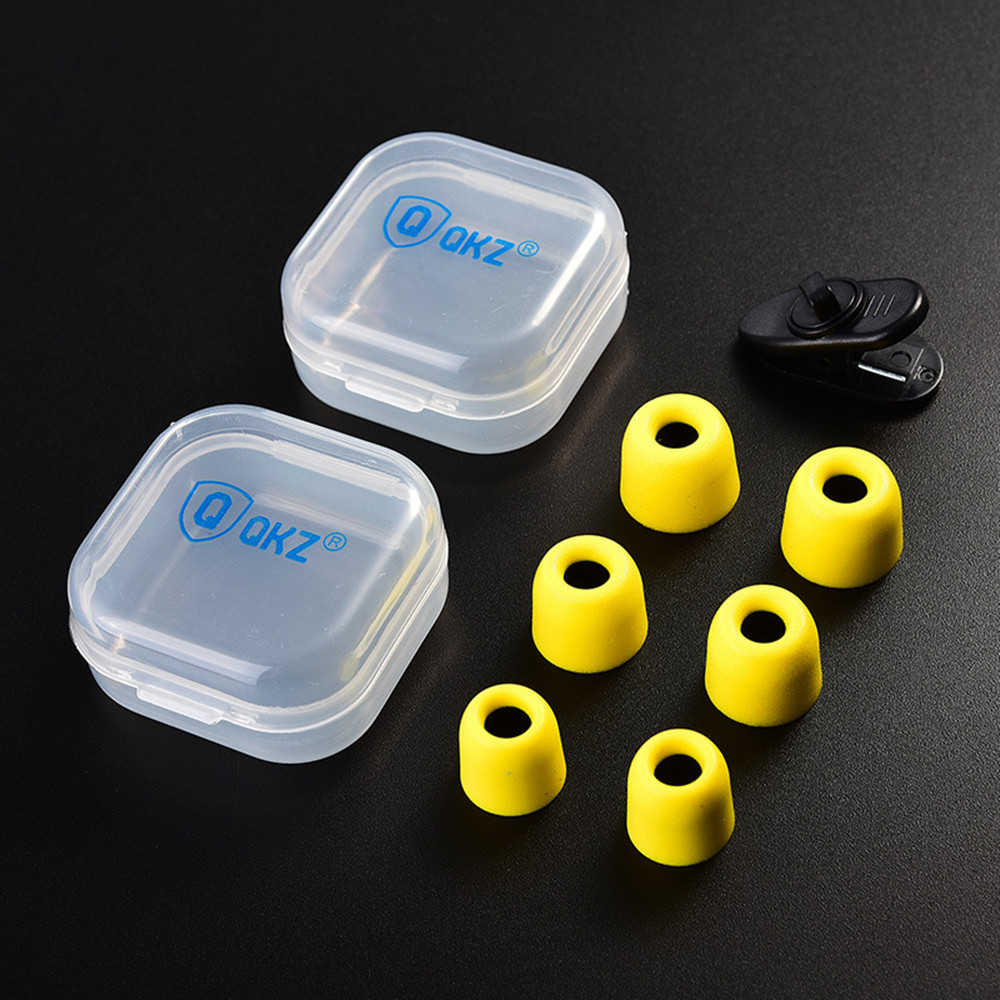 3 Paar/partij (6 Stuks) L/M/S Memory Foam Qkz Oortelefoon Tips Memory Foam Geluidsisolerende Memory Foam Ear Tips Foam Oordopjes voor Kz Qkz: YELLOW