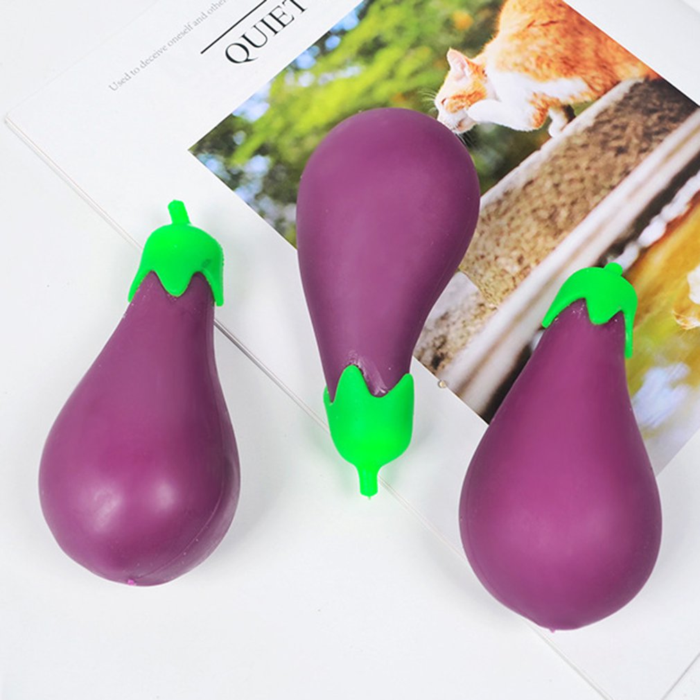 Squeeze Antistress Entertainment Squishe Cartoon Aubergine Decompressie Speelgoed Knijpen Stress Relief Speelgoed