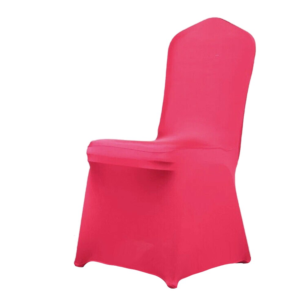 1pc stoelhoezen spandex lycra slip stoelhoes diner bruiloft banket feest wit: Rozenrood