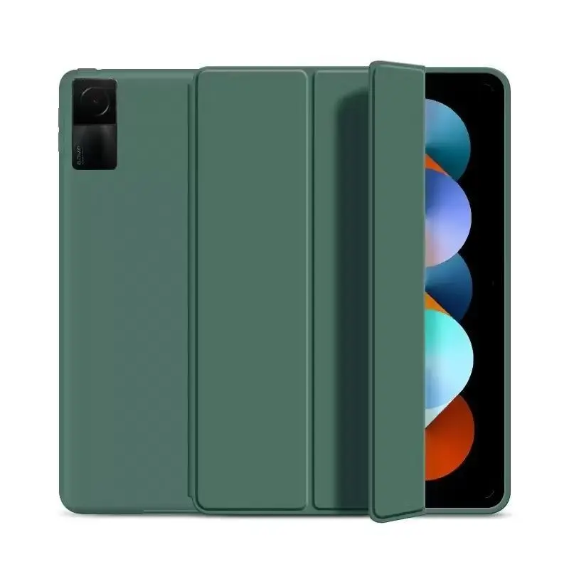 Caso Intelligente per Xiaomi Mipad5 11 Mi pad 5 pro 11 RedMi pad 10.6 Filp Magnetico Del Basamento Della Copertura tavoletta Fonda RedMi pad caso 10.61 capa: quindici / verde