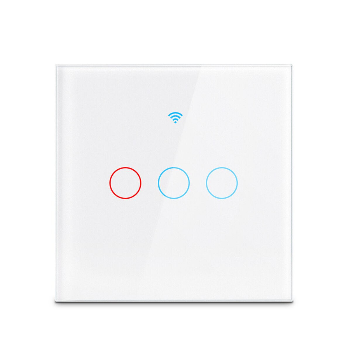 WIFI Tuya Smart Light Switch Smart Home Wall Switch Voice Control Smart Life Touch Sensor Switch Work for Alexa Echo Google Home: White 3-Gang EU
