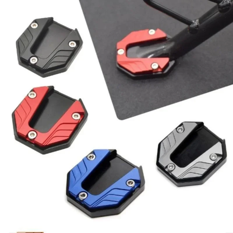 Motorfiets Parkeren Kickstand Extender Voet Zijstandaard Pad Ondersteuning Plaat Motor Accessoires