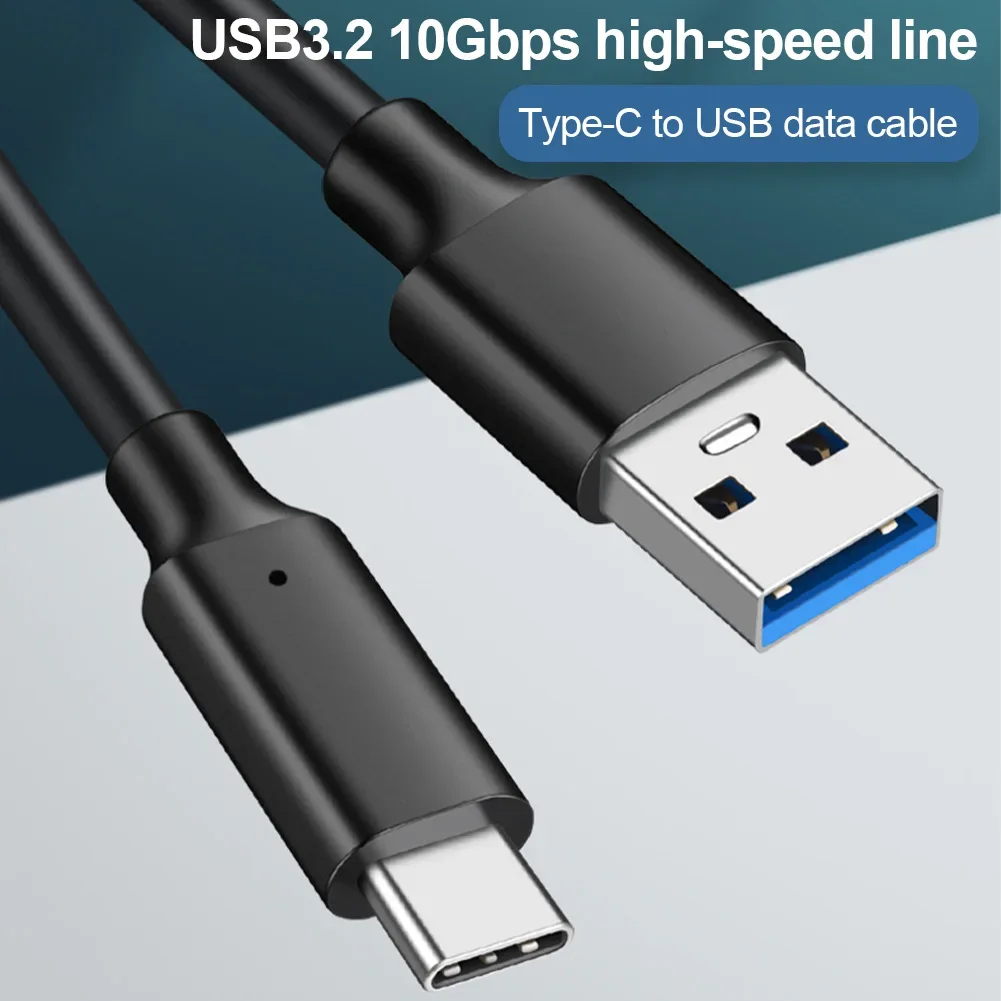 Snel opladen USB3.2 10Gbps kabel USB Type A naar USB C 3.1/3.2 Gen2 kabel Gegevensoverdracht USB C SSD harde schijf kabel 3A 60W QC 3.0