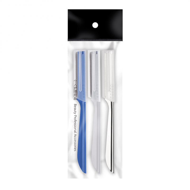 Wenkbrauw Trimmer Wenkbrauw Scheermes Scheerapparaat Blade Eye Brow Shaper Gezicht Scheermes Facial Hair Remover Voor Vrouwen Beauty Makeup Tools: Geborsteld Messing