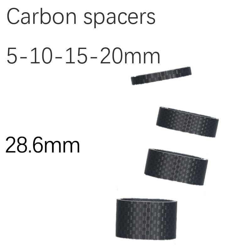 Neco Bike Headset Stem Top Cap Compression plug Nut Compressor Expansion Fork Steerer Carbon Fiber Cover Long Large Size: Fork spacers 4pcs