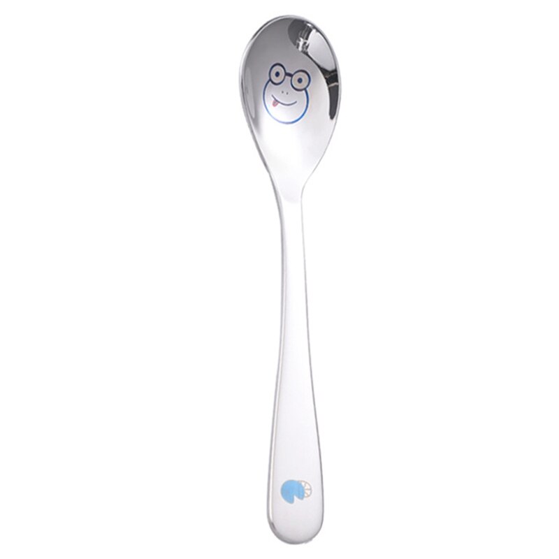 Premium Food Grade Stainless Steel Spoons Teaspoons for Home Dishwasher Safe Ergonomic Handle with Cute Animal Pattern: frog