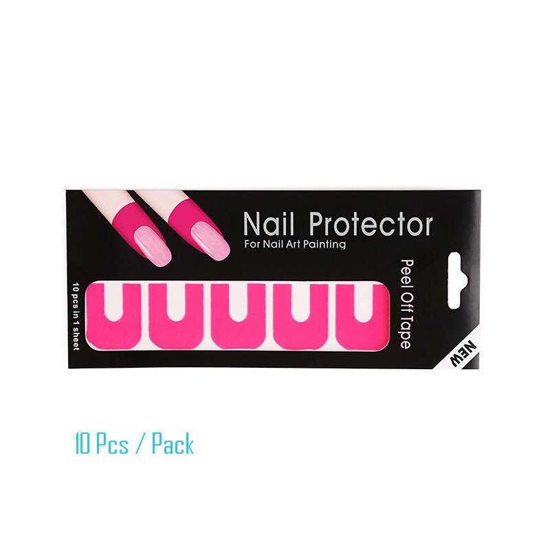 Addfavor 26pc nail gel model stel anti-overflow u form neglelak beskyttelse tape negle kunst maleri hegn ramme negle diy kit: Bbt 106 rød