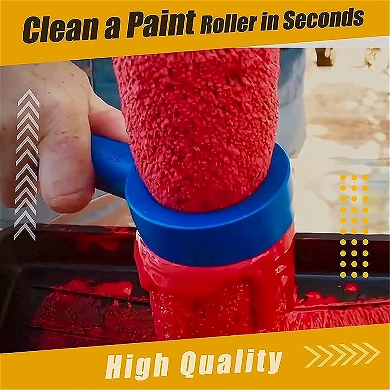 Super Easy Clean Tools Upgraded Paint Roller Cleaner Paint Roller Saver Spinner Brush Cleaner for Cleaning Sleeve
