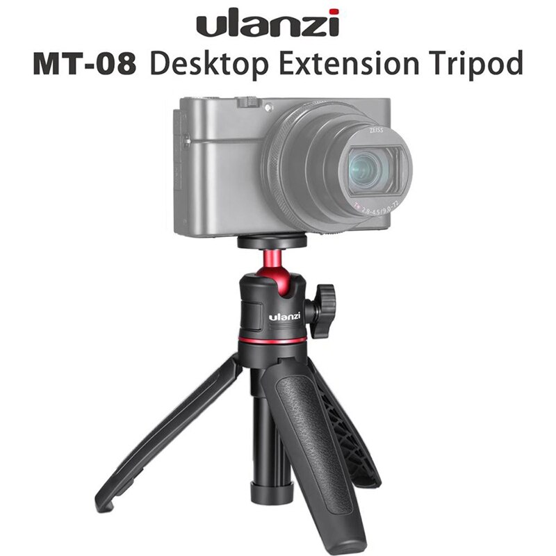 Ulanzi-Mini trípode extensible de escritorio MT-08, soporte de fotografía de mano, cabezal de bola, para Gopro, Selfie, Vlogging, teléfono inteligente