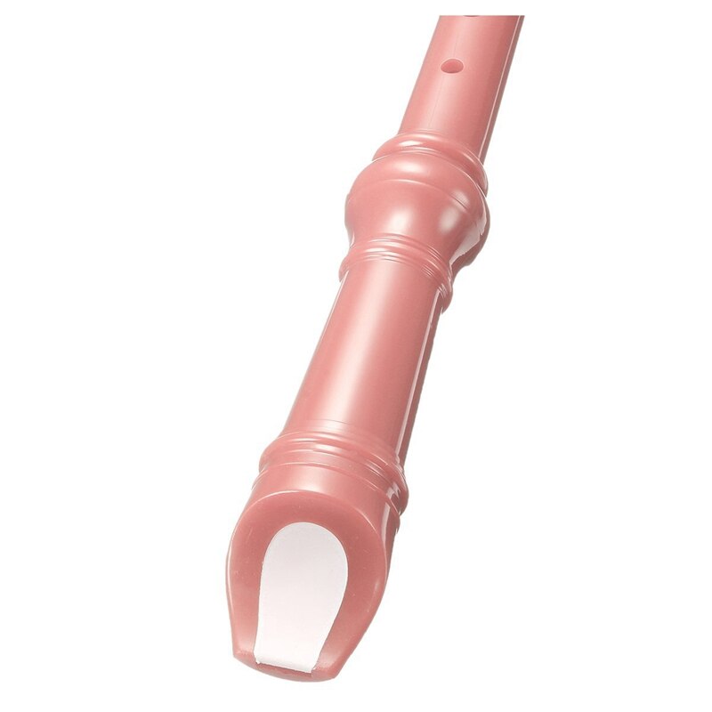 8-hole Soprano Descant Recorder Pink With Cleaning Rod + Case Bag Music Instrument Pink