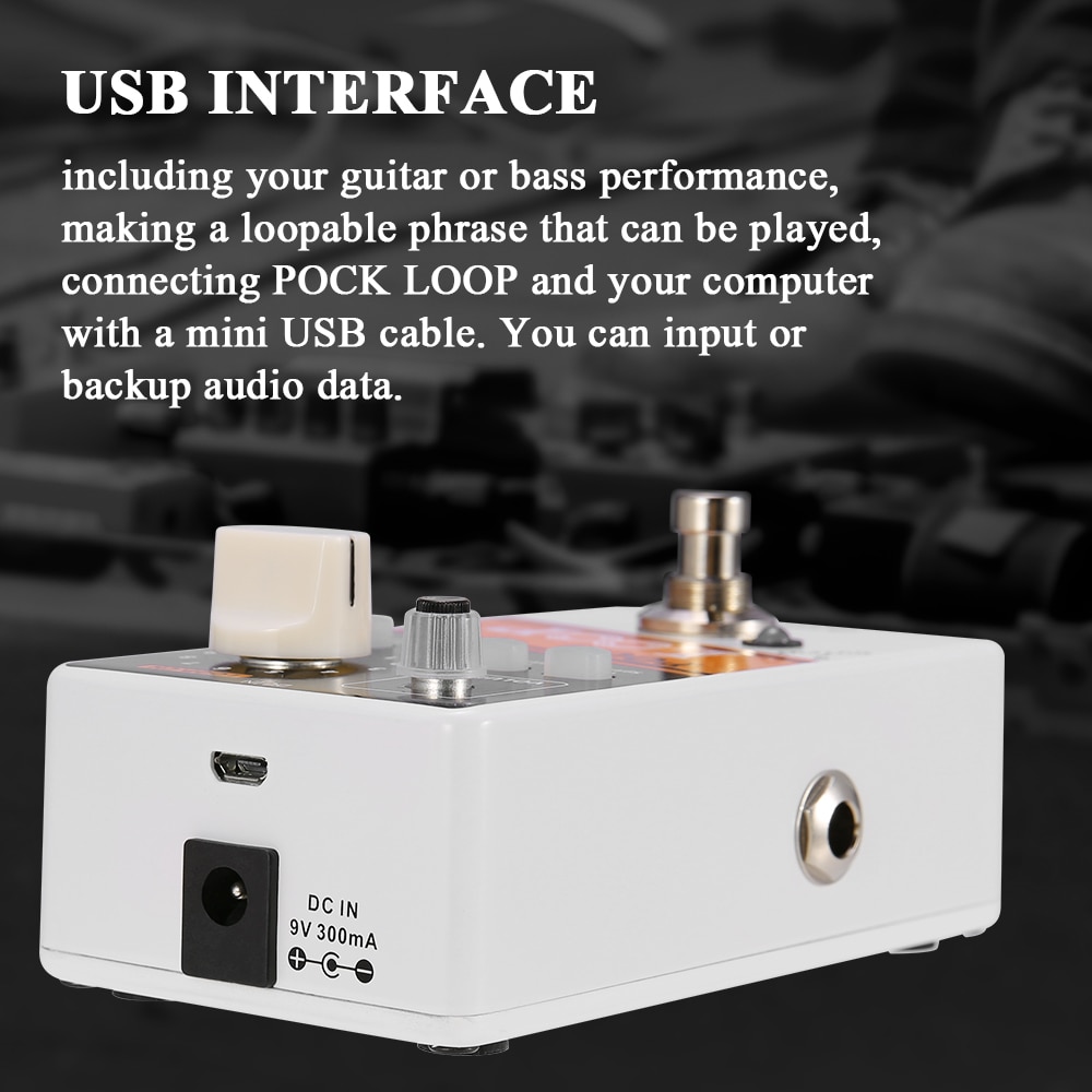 ammoon STEREO Looper POCK LOOP Guitar Effect Pedal 11 Loopers Max.330mins Recording Time Supports 1/2 & 2X Speed Guitar Pedal