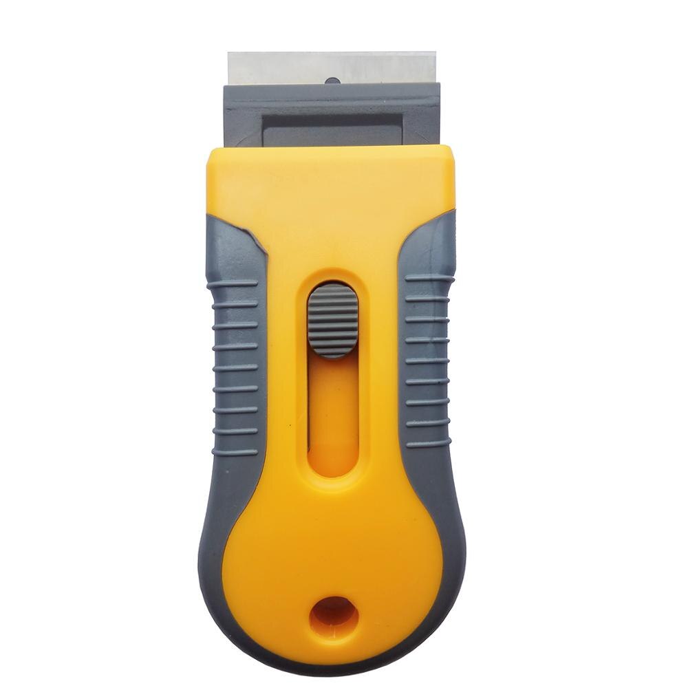 Alten Film Kleber Reiniger Versenkbare Schaber blasiert Entferner 100 stücke Kohlenstoff Stahl Klingen Auto Styling Fenster Reinigung Rakel K42A
