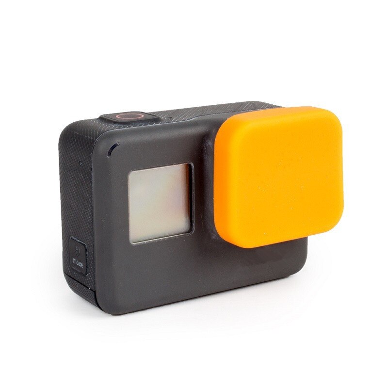 Silicon Protective Case Skin Cover Housing + Lens Cap For Gopro Hero 5 6 7 Black Sports Action Camera Accessories F3133: Orange Cap Only