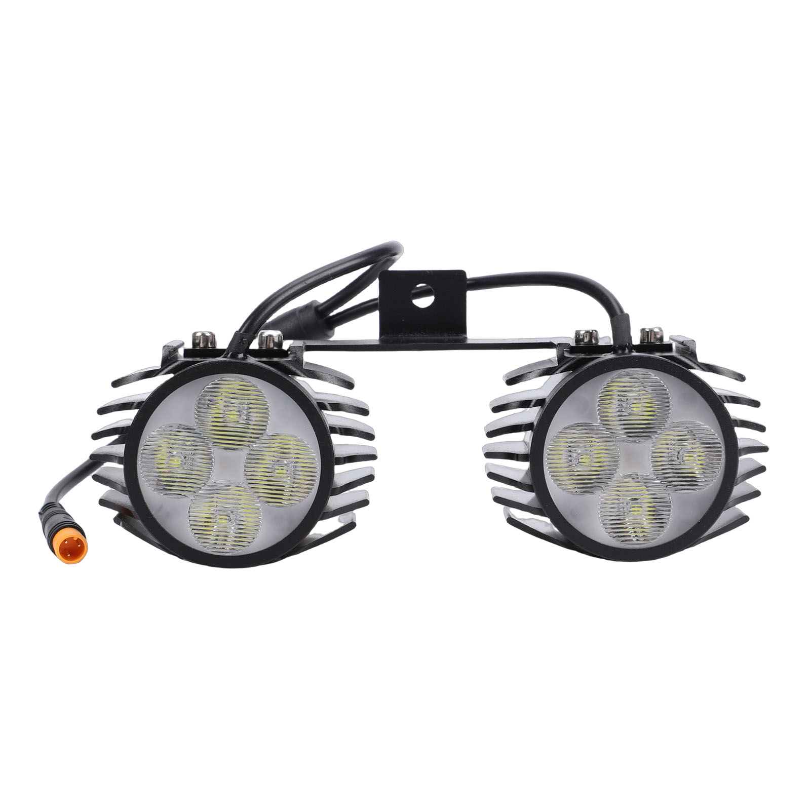 Elektrische scooter dubbele kop voorlamp geschikt voor waterdichting LED-stuurlamp voor elektrische scooters met hoge helderheid