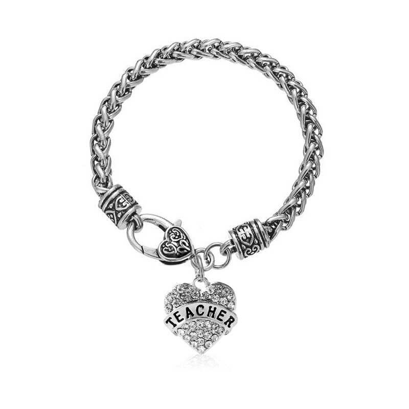 Klar stein armbänder frauen vintage mom mimi nana kristall armband pop kette schwester Armband besten freund tante brief kette hoffen: teacher