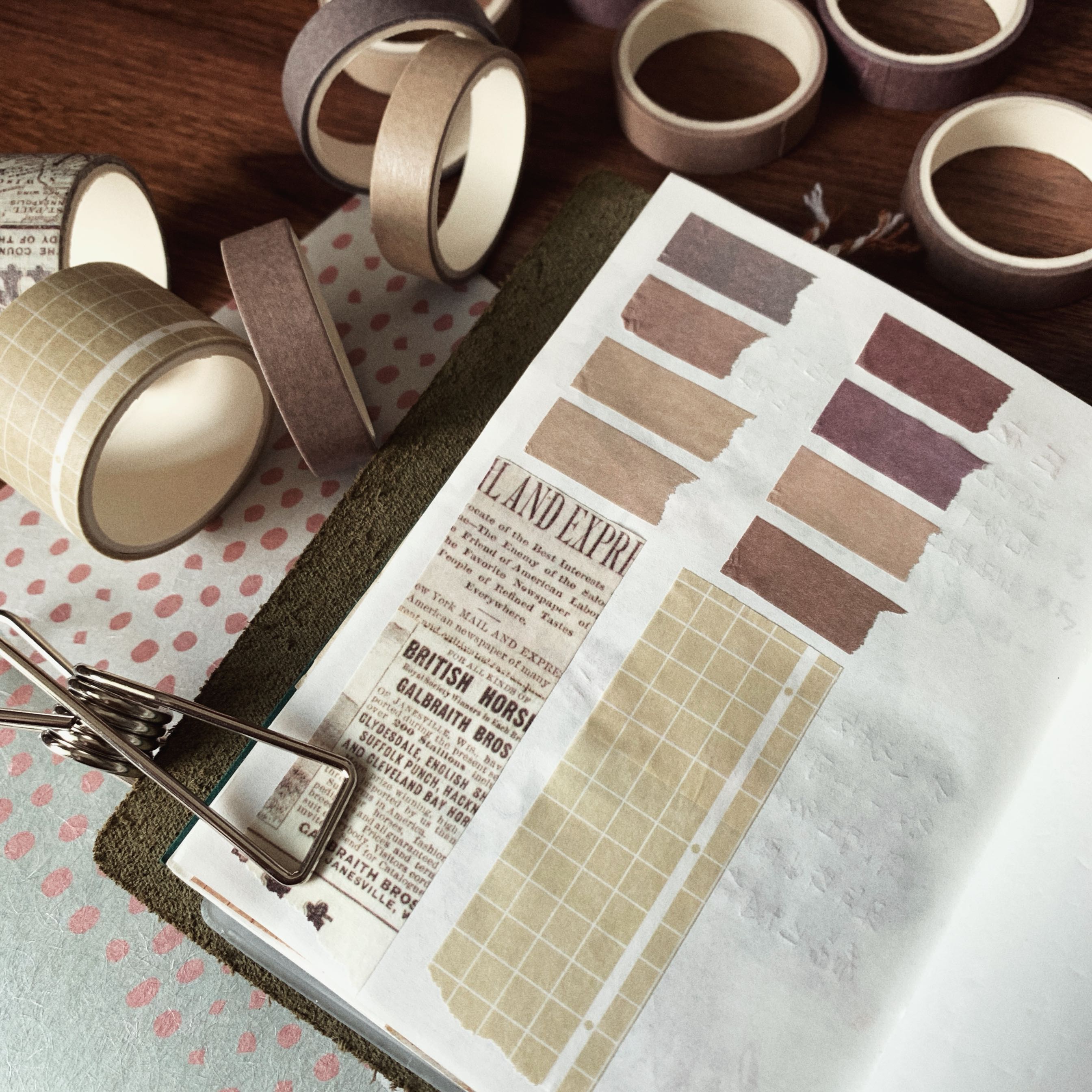 10 Rolls Retro Pure Color Masking Tape Sticker Forest Color Collage Junk Journal Material Deco Washi Tape Set DIY Scrapbooking