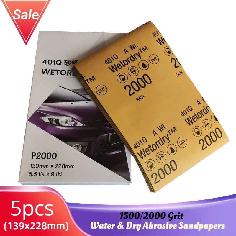 3M Sandpaper Set 1500/2000 Grit Sanding Paper Water/Dry Abrasive Sandpapers