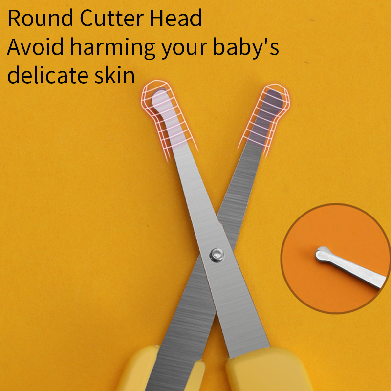 1Set Baby Nail Clippers Stainless Steel Children Safety Cartoon Newborn Nursing Nail Trimmer Hygiene Care Kit With Storage Box