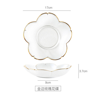 Cuenco de postre de Nido de Pájaro de phnum, cuenco de vidrio para el hogar , cuenco de ensalada de flor de cerezo japonés: Grey