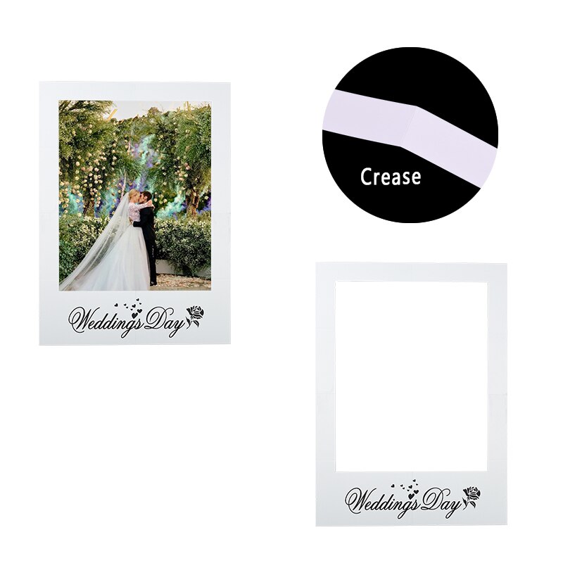 Bruiloft Dag Photo Booth Frame Weding Anniversary Mooie Selfie Prop Diy Wit Wedding Party Leeg Decoratie Photobooth Props