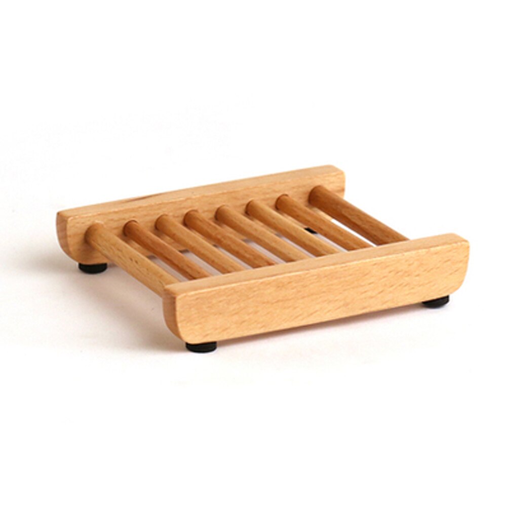 Wooden Soap Rack Reusable Portable Bathroom Soap Tray Holder Hawaii Style Kitchen Soap Storage Plate Stand Box: D