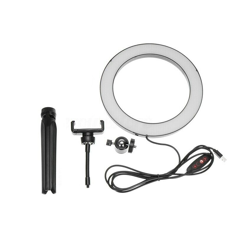 Led Ring Licht 10Inch Dimbare Selfie Lamp Met Statief Fotografie Camera Telefoon Licht Voor Make Video Live