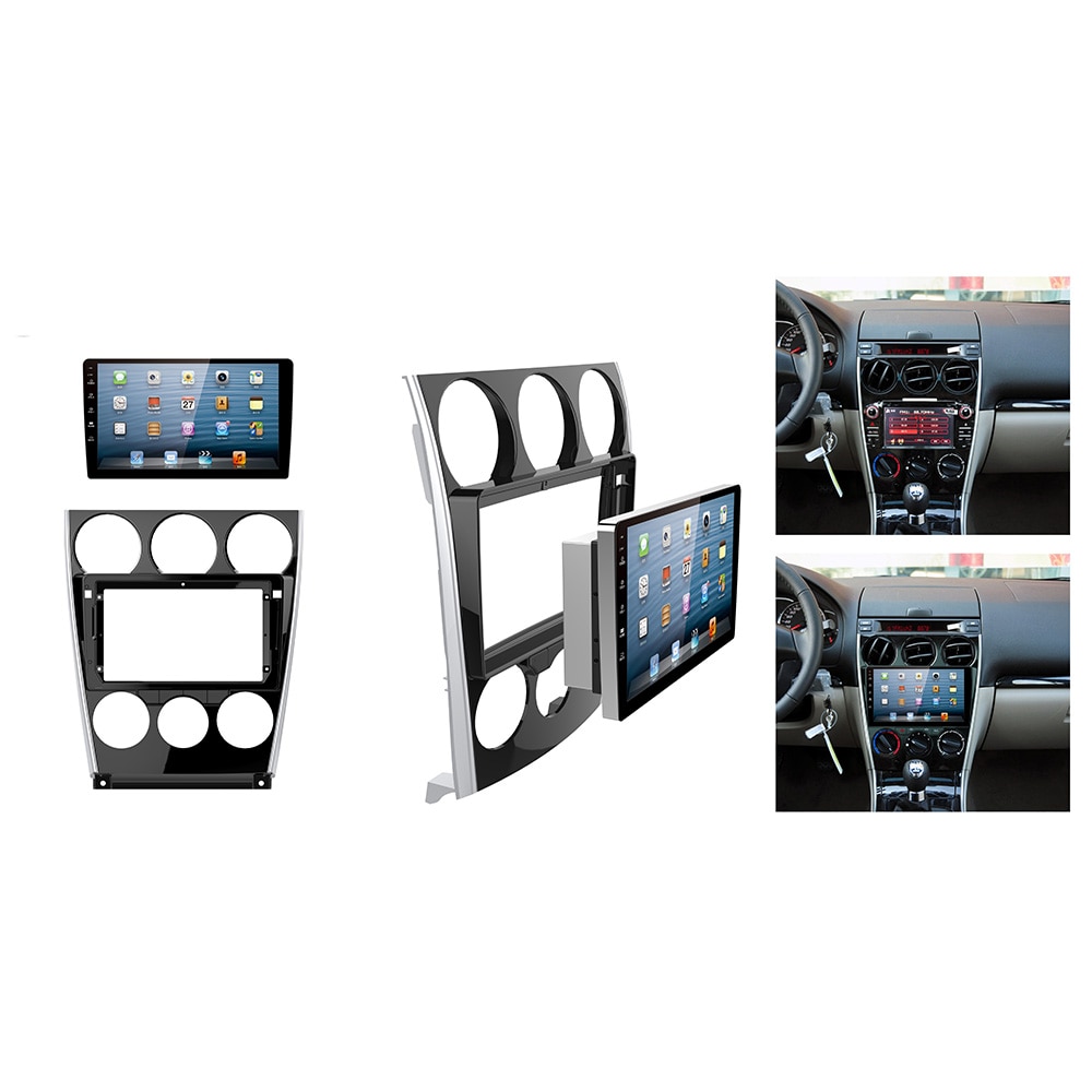 asvegen 9" Bil multimedia GPS Navigasjon Headunit til Mazda 6 2004 - i-bindestrek radio Lydopptaker Ramme