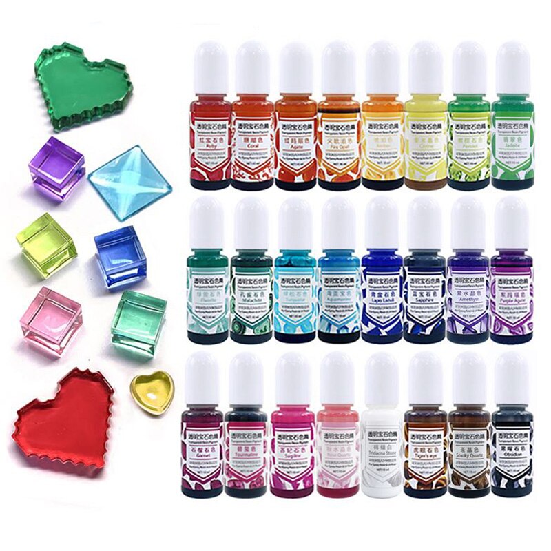 24 Colori Resina Liquida Pigmento Tintura Uv Resin – Grandado