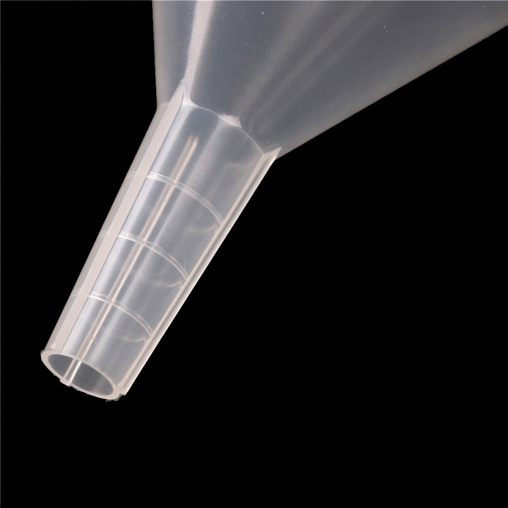 Uforlignelig 1 stk laboratoriegennemsigtig hvid plastfiltertragt laboratorietilbehør 100mm