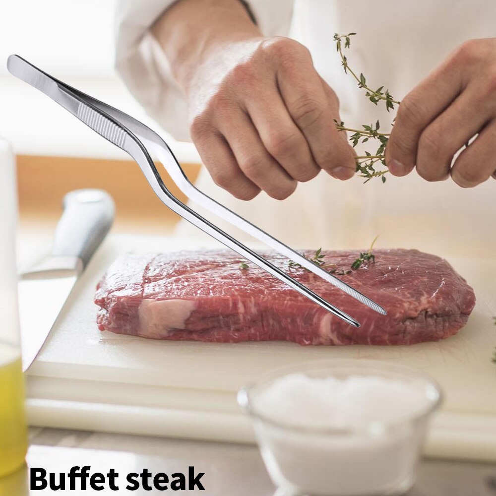 Kitchen Tongs Kitchen Utensils BBQ Tweezer Food Clip kitchen Chief Tongs Stainless Steel Portable For Picnic Barbecue Cooking