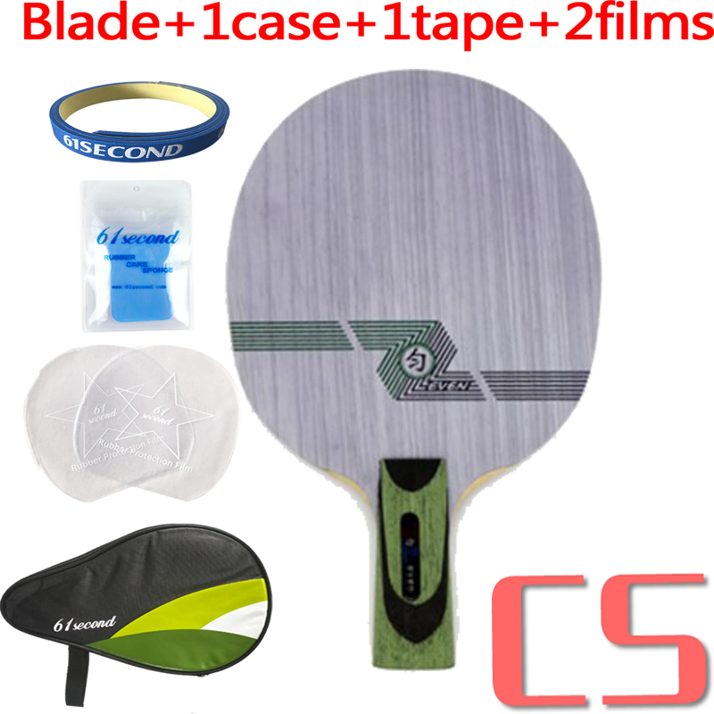 Sanwei Groene Zelfs (QY-1091, 11 Ply Zelfs Hout, Controle) tafeltennis Blade Voor 40 + Racket Ping Pong Bat: CS with HM case