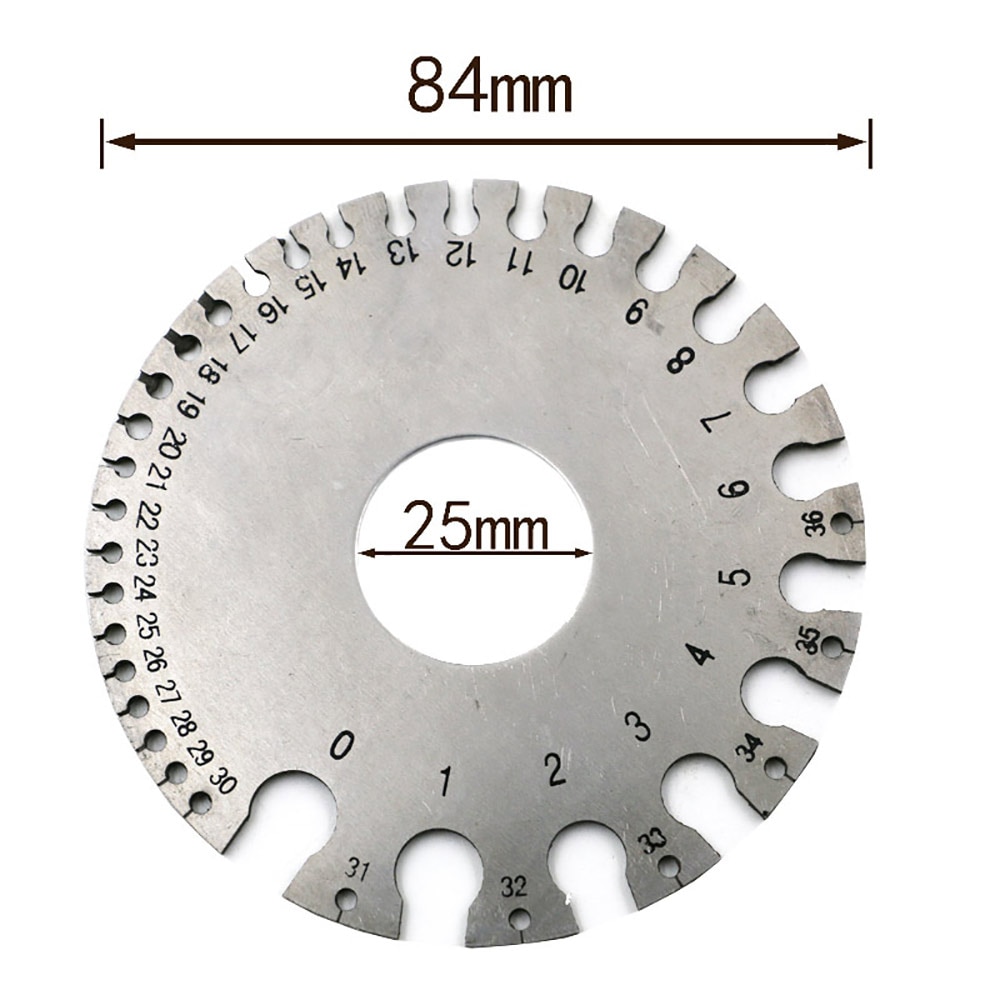 Houtbewerking Vierkante 0-36 Ronde Draad Gauge Las Diameter Gauge Lassen Inspectie Staal Inch Awg Meters Amerikaanse Standaard