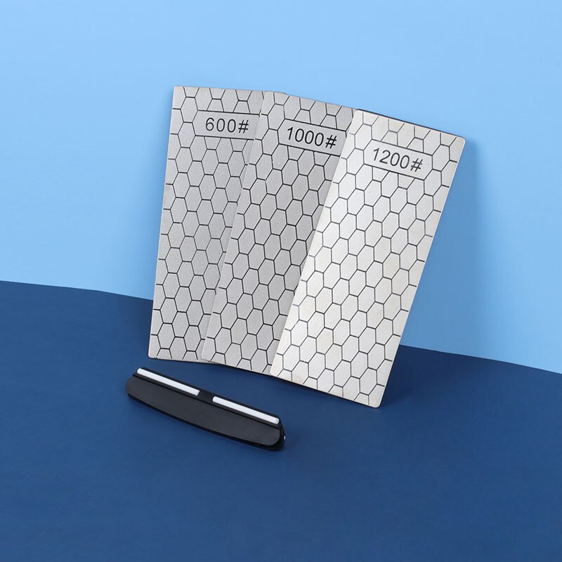 Afilador de cuchillo de diamante piedra de afilar de accesorios de herramientas de cocina Gadgets 1- 4 Uds conjunto Grit 400 de 600 de 1000 bien Whetstone