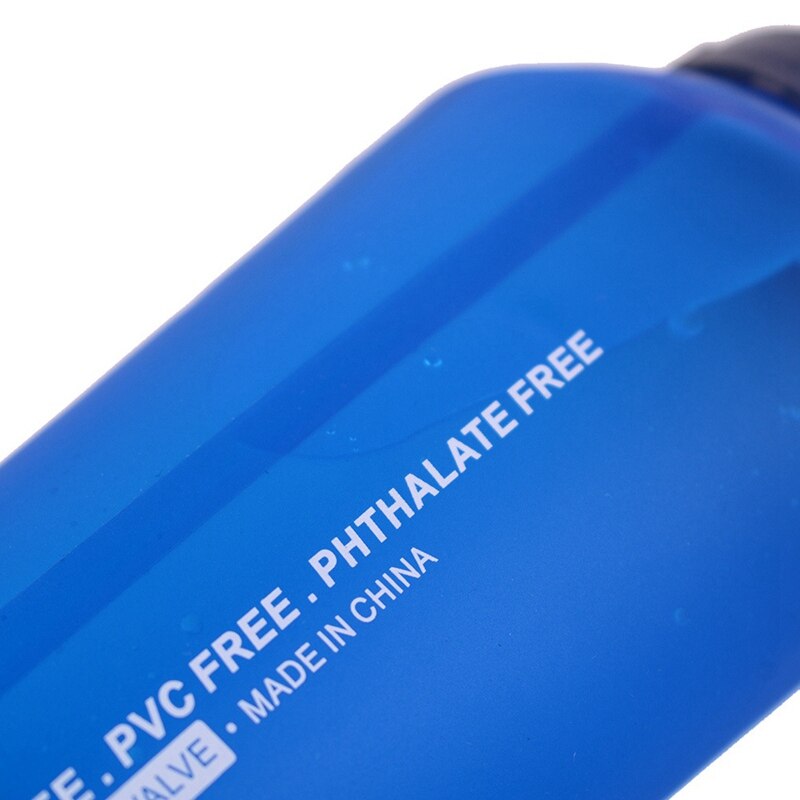 500ml Foldable Drinking Water Bottle Bag Pouch Outdoor Hiking Camping Water Bag Soft Flask Squeeze for Running Cycling