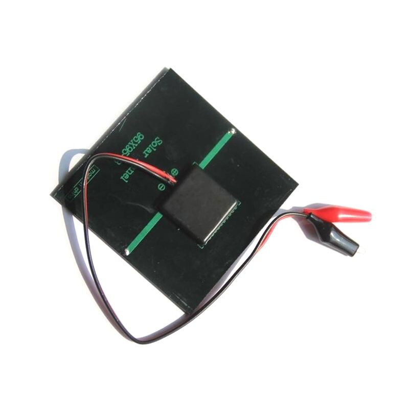 WSFS-Panel Solar policristalino, célula Solar epoxi de 1W y 5,5 V, con Clip para carga de 3,7 V, sistema de batería de juguete, luz LED de estudio, 95x95MM