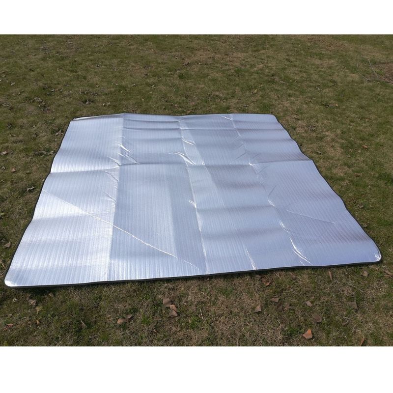1pc campingmatta tältmadrass vattentät aluminiumfolie vikbar eva picknick stranddyna