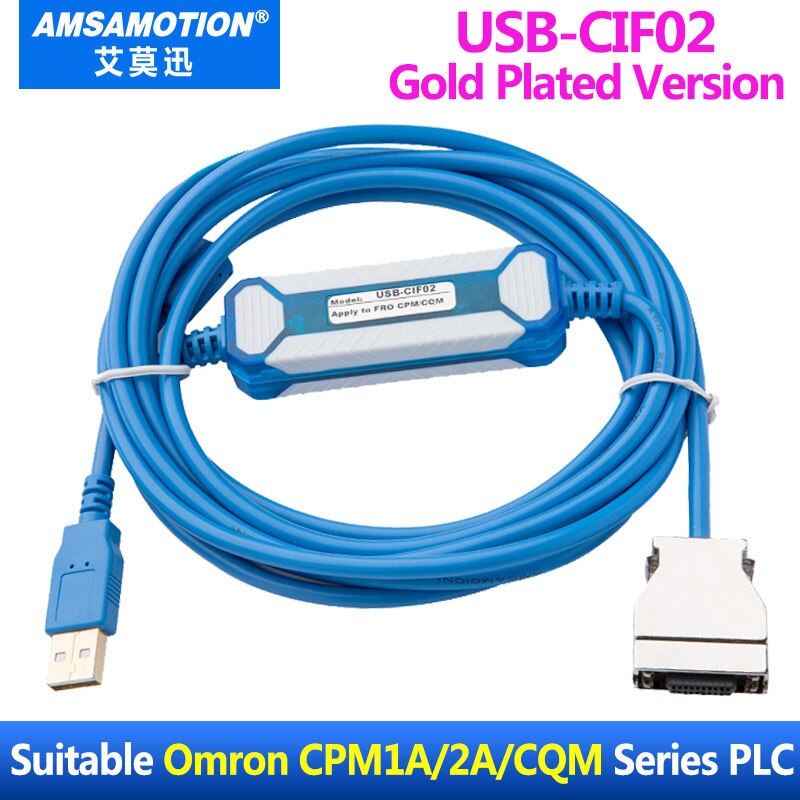 Cqm 1- cif 02- serie kabel  rs232 adapter til omron cpm 1/ cpm 1a/2a/ cpm 1ah/ cqm 1/c200hs/c200hx/ hg / he plc programmeringskabel: Usb-kabel