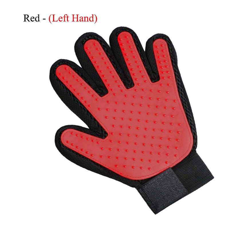 Rękawica robić pielęgnacji psów zwierzęta szczotka rękawice dla kota sierść psa usuń szczotki zwierzęta Deshedding czyszczenie grzebienie rękawice robić masażu D0008A: D0008A-03-LT