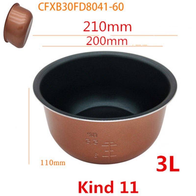 Reiskocher Liner für SUPOR Druck Herde Lnnenstadt Topf Reiskocher Kochtopf Schwarz topf Inneren Topf Nicht-Stock topf Innen Topf: J