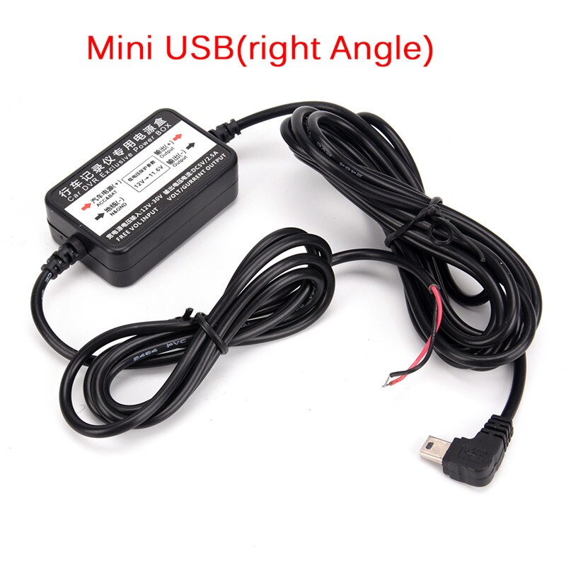 Micro/Mini chargeur de voiture USB | Câble dur, convertisseur onduleur de puissance, pour tablette, téléphone, enregistreur DVR, GPS, 2 * 1.18po: B