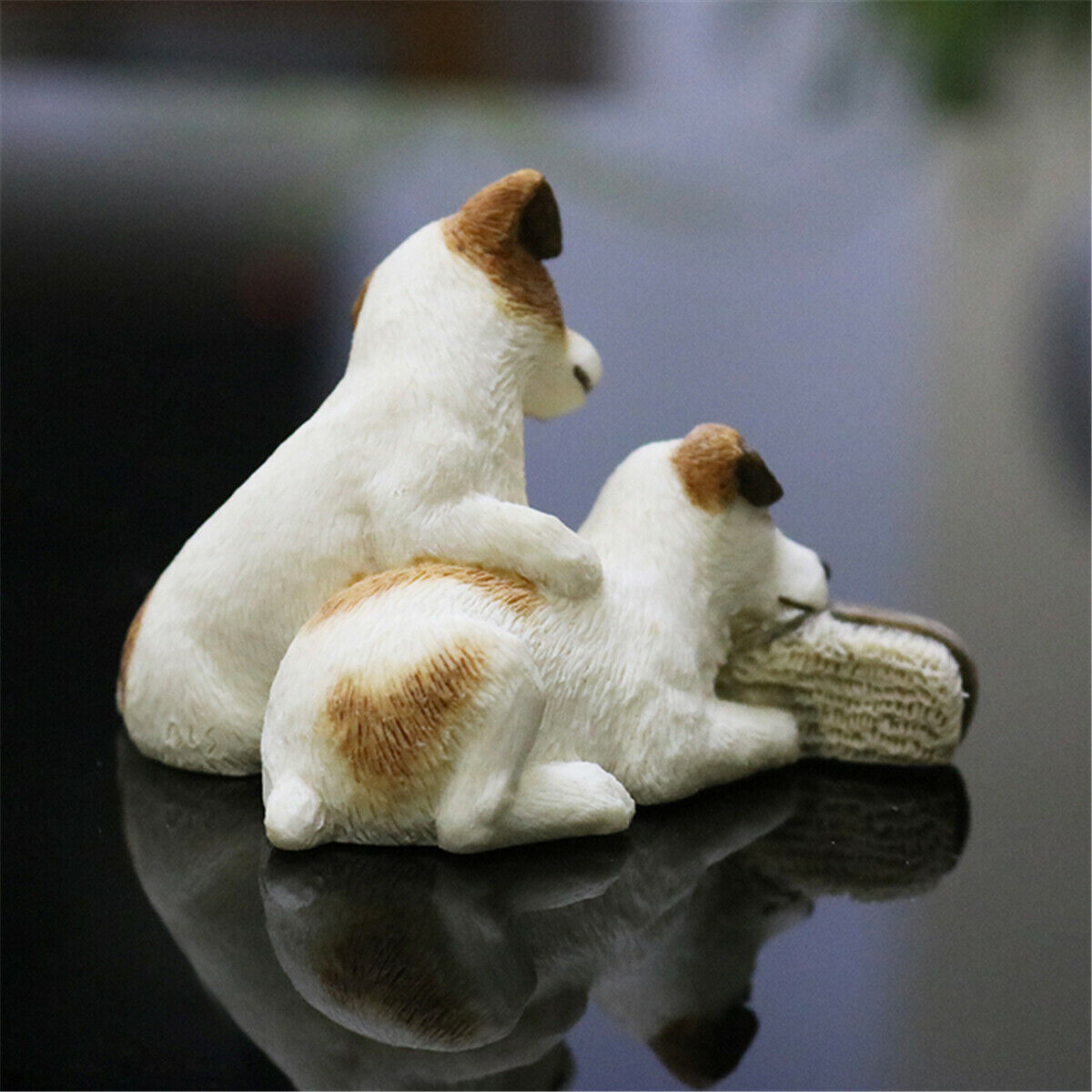 Jjm jack russell terrier hund kjæledyr figur canidae dyr bil dekor samler leketøy modell pedagogisk for barn voksne barn