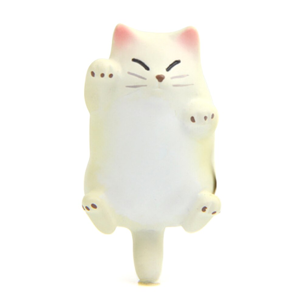Cartoon Fat Cat Animal Refrigerator Magnetic Sticker Resin Fridge Home Decor three-dimensional magnetic refrigerator magnet: Skin White