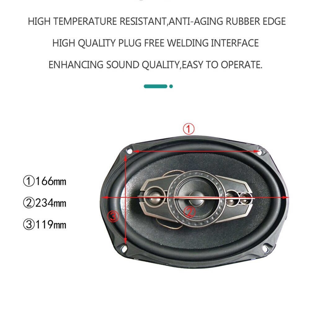 Grand Haut-Parleur 6x9 "1200 Watts puissant Tweeter Haut-Parleur Voiture Haut-Parleur plus fort Coaxial style Hifi haut-parleurs