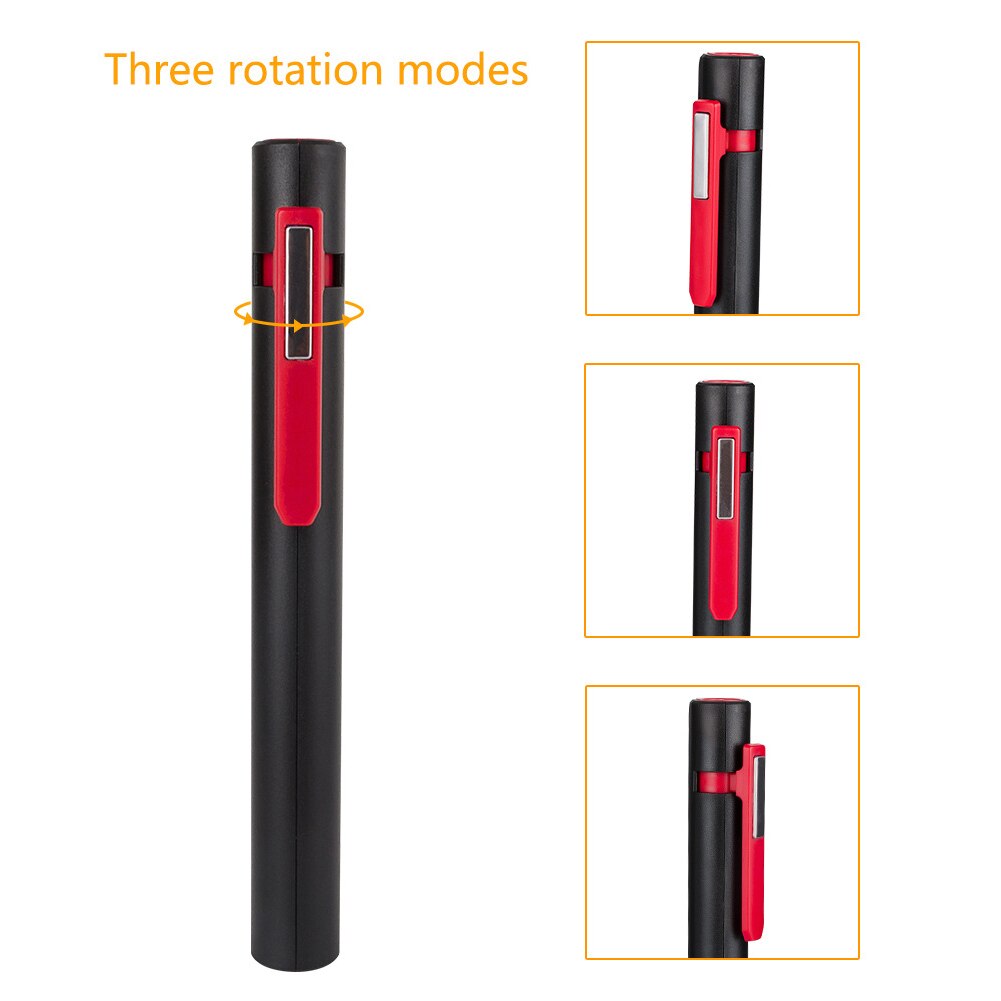50% SALES!Portable Pen Shape COB LED Flashlight USB Rechargeable Magnetic Work Light Lamp