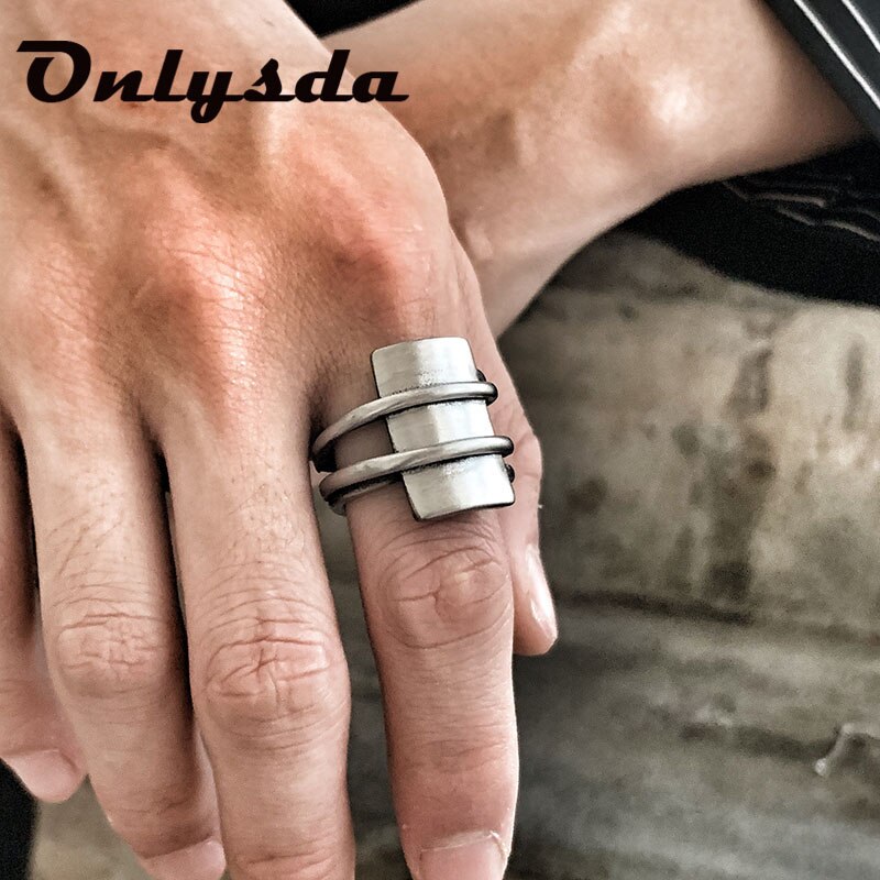 Geometric Stainless Steel Viking Simple Ring Geome... – Grandado