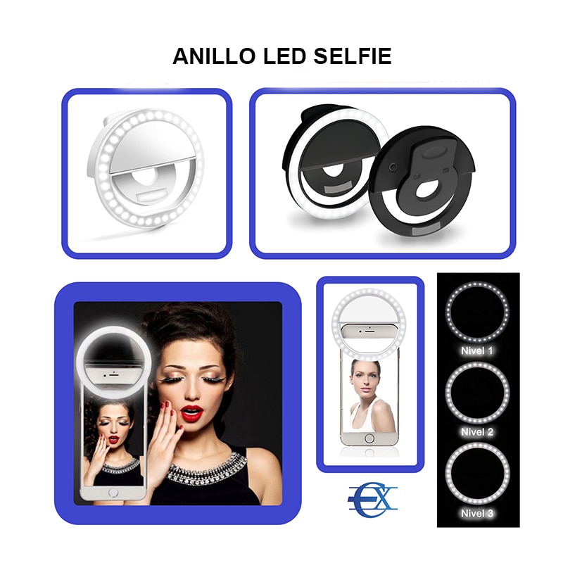 EUROXANTY®| LED light hoops | Ring light with tripod | Ring light | Ring light mobile holder | Tik Tok | Plaza España