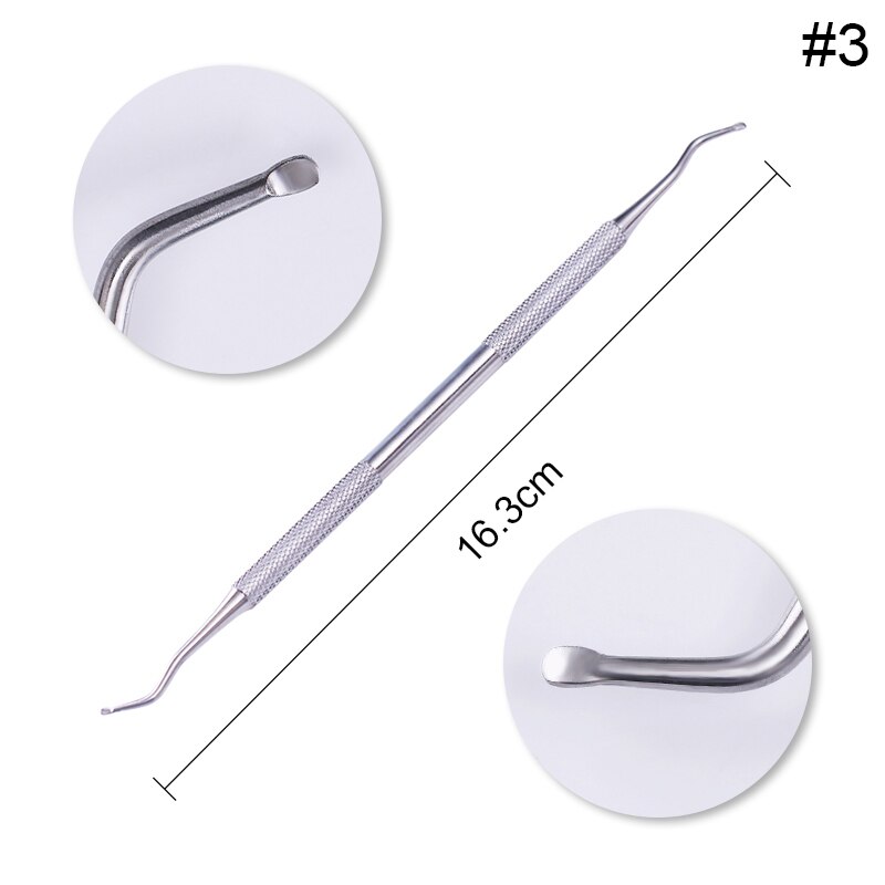 1 pc dobbelt-endede kvarts scrubs negle neglebånd pusher sten pen gryn død hud remover trimmer negle kunst plejeværktøj: 14