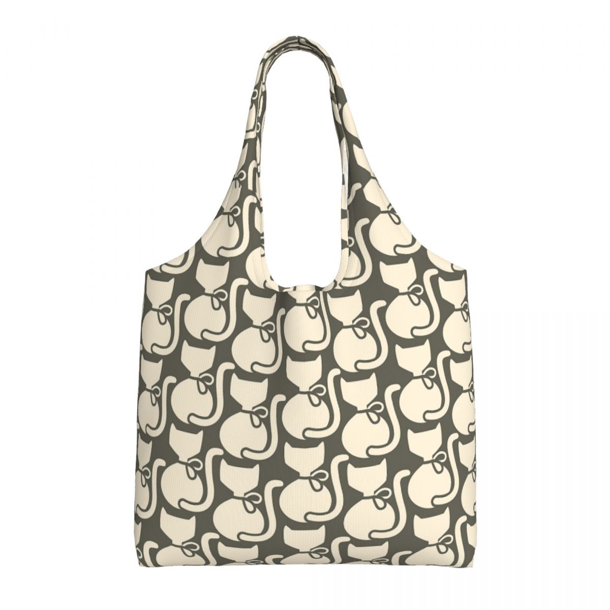 Impressão personalizada cão vermelho mostrar sacolas de compras reutilizáveis orla kiely mantimentos lona shopper bolsa ombro fotografia bolsas: MULTI