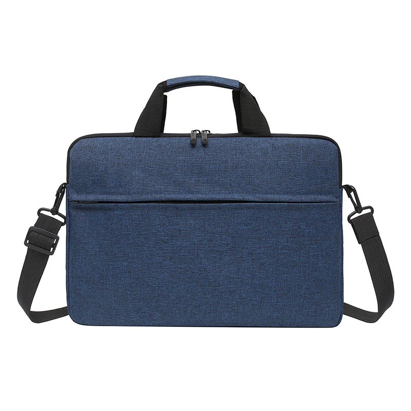 Laptop Carrying Case fits for 13-15-Inch Laptop and Tablet Shoulder Strap Durable Water-Repellent Fabric Business Casual School: 13" / Navy Blue